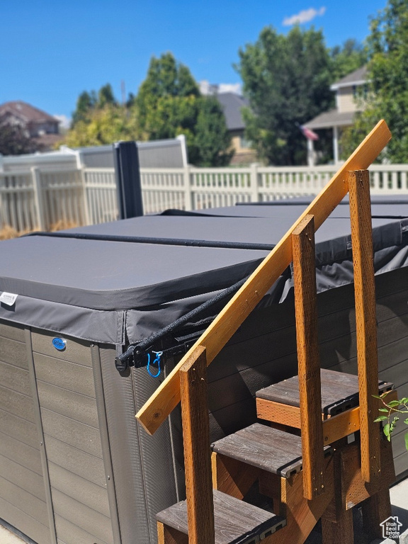 View of wooden deck