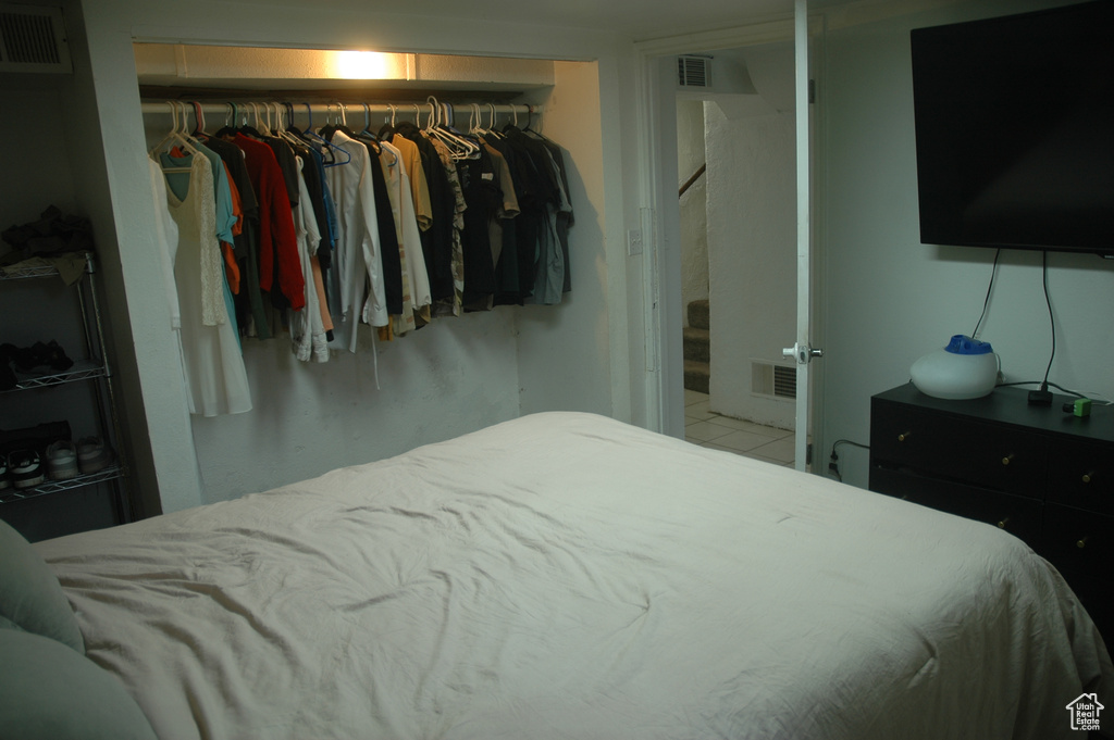 Bedroom featuring a closet