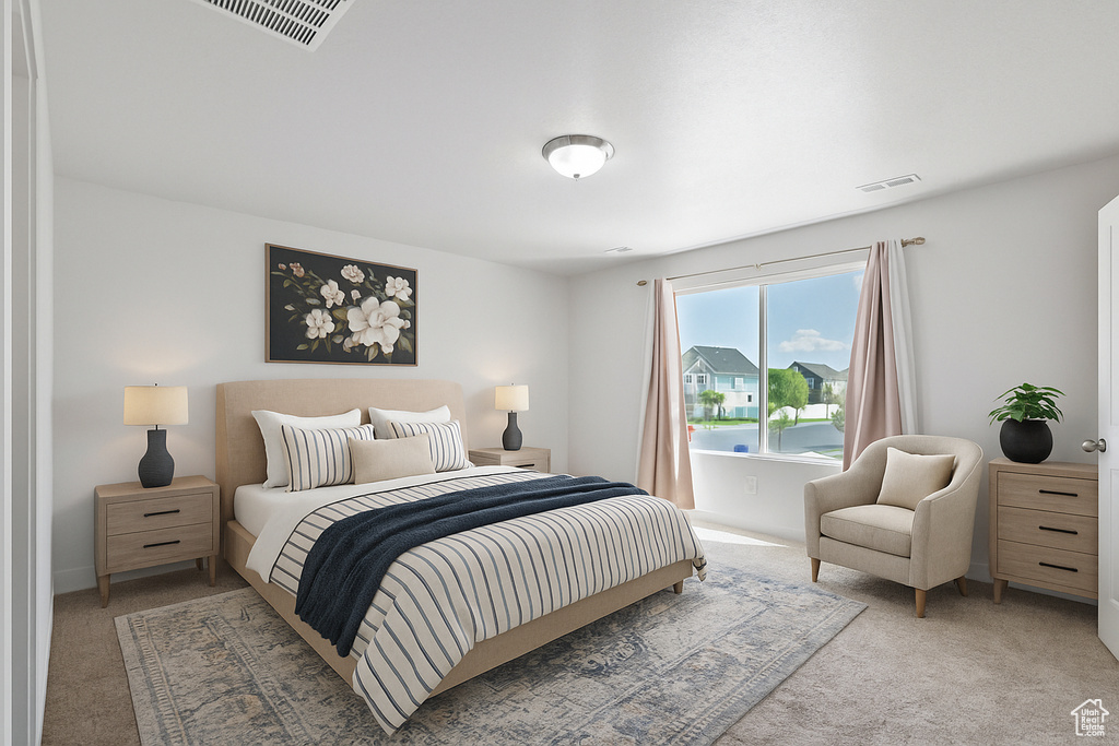 View of carpeted bedroom