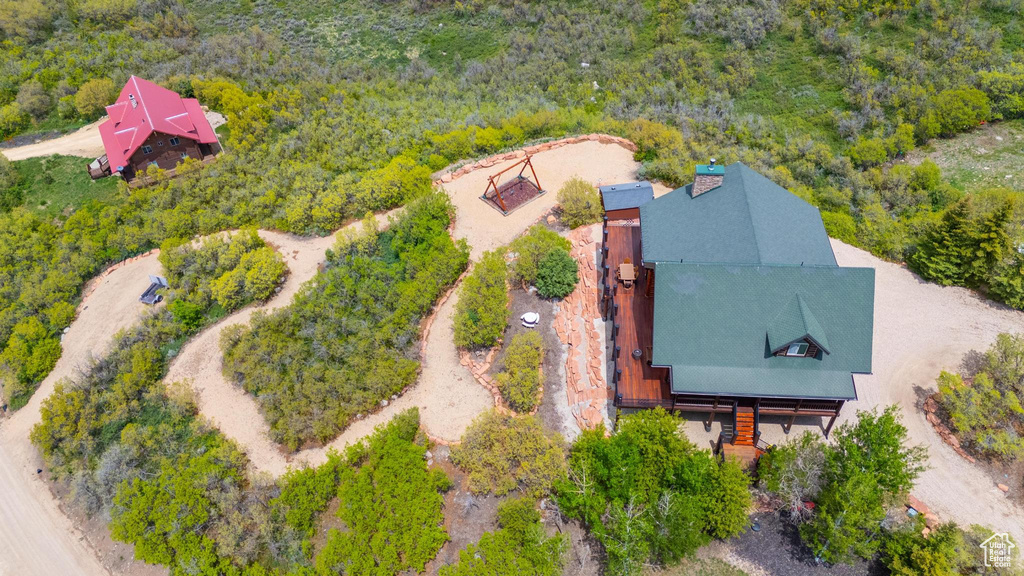 Aerial view of property and surrounding area