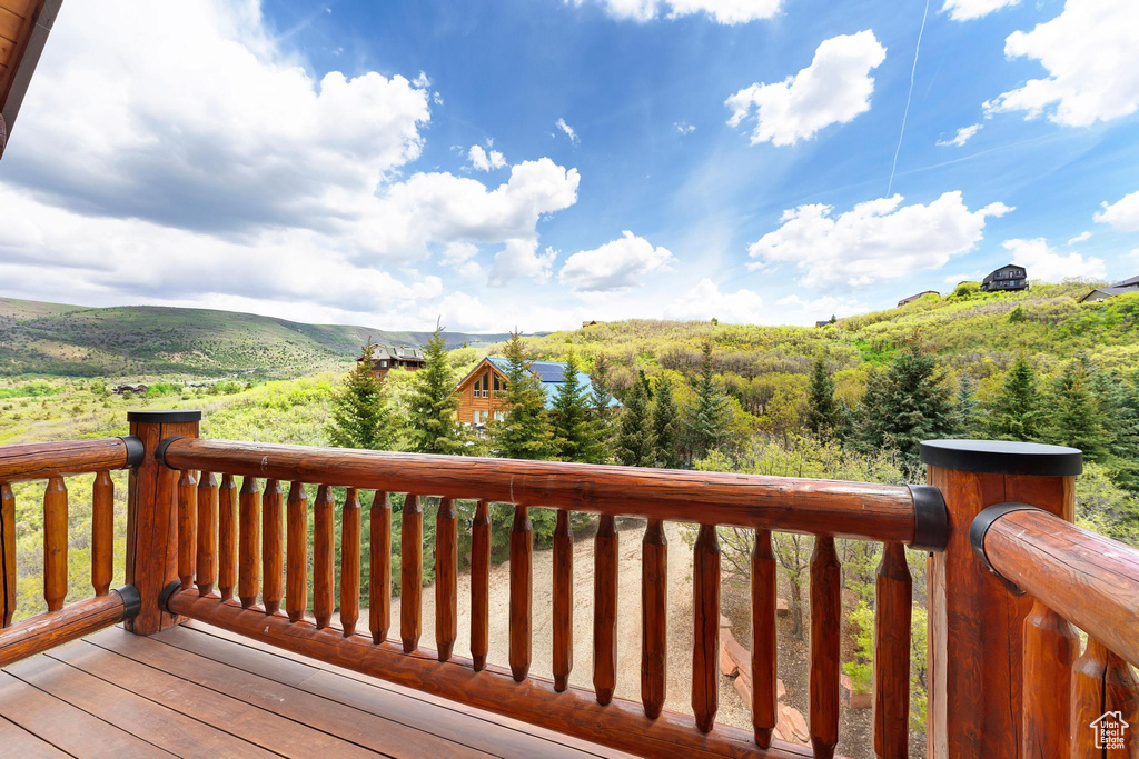 Deck with a mountain view
