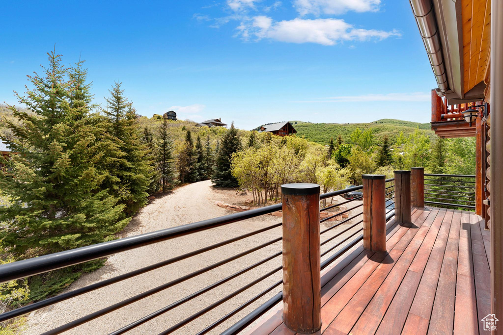 View of wooden deck