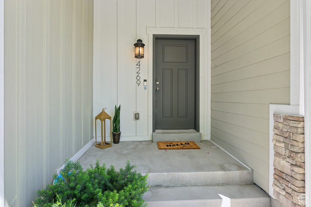 View of doorway to property