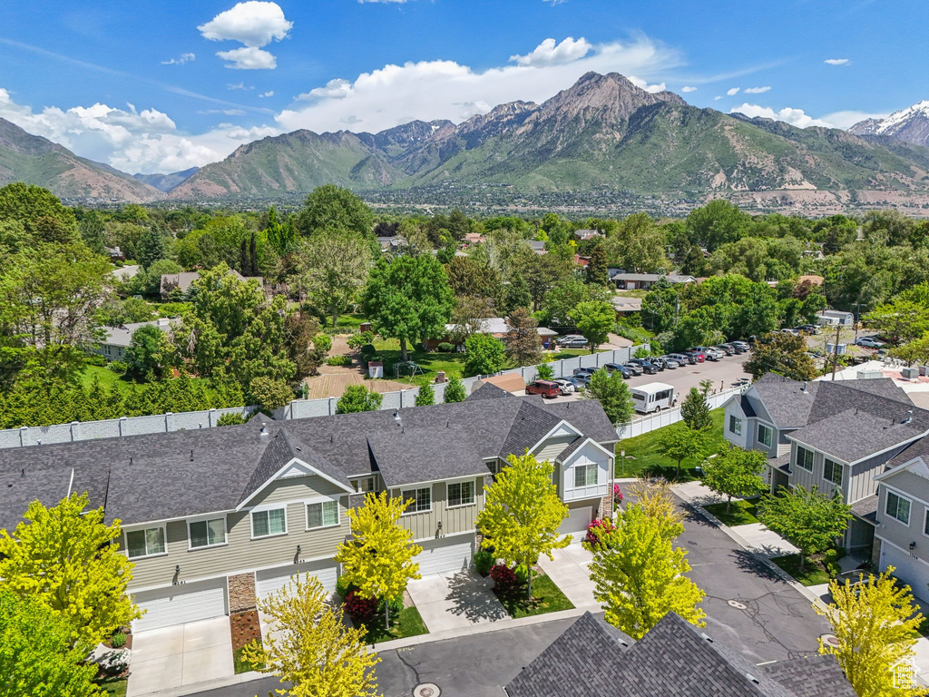 Mountain view with nearby suburban area