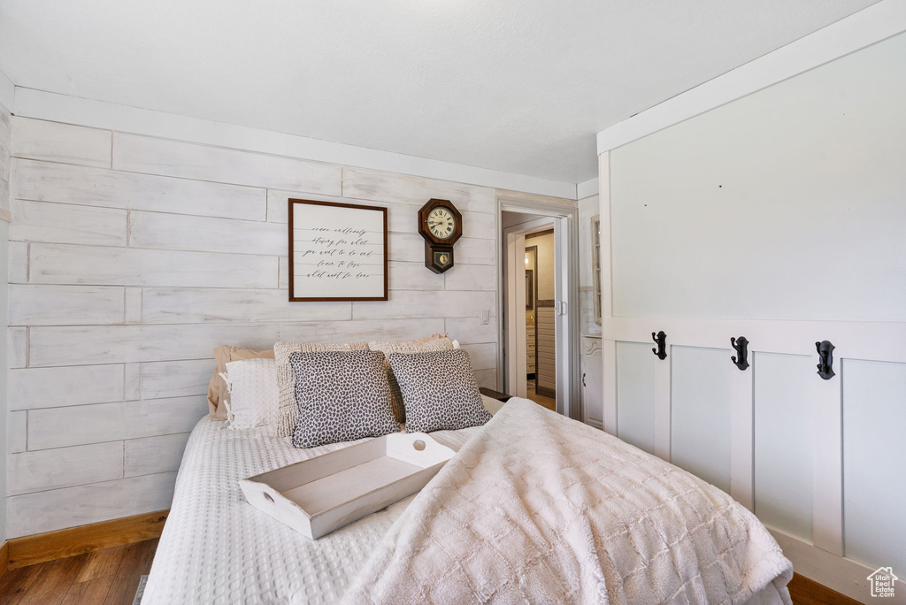 Bedroom featuring wood finished floors