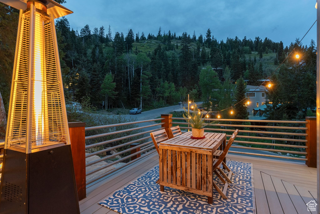 Deck with a forest view