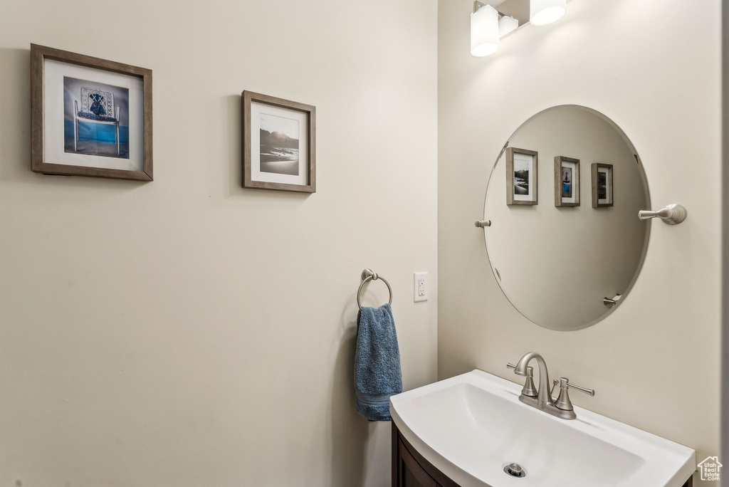 Bathroom featuring vanity