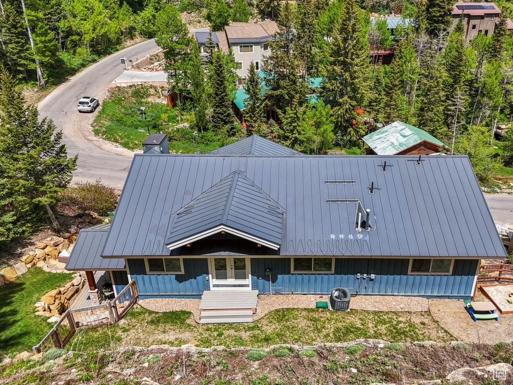 View from above of property