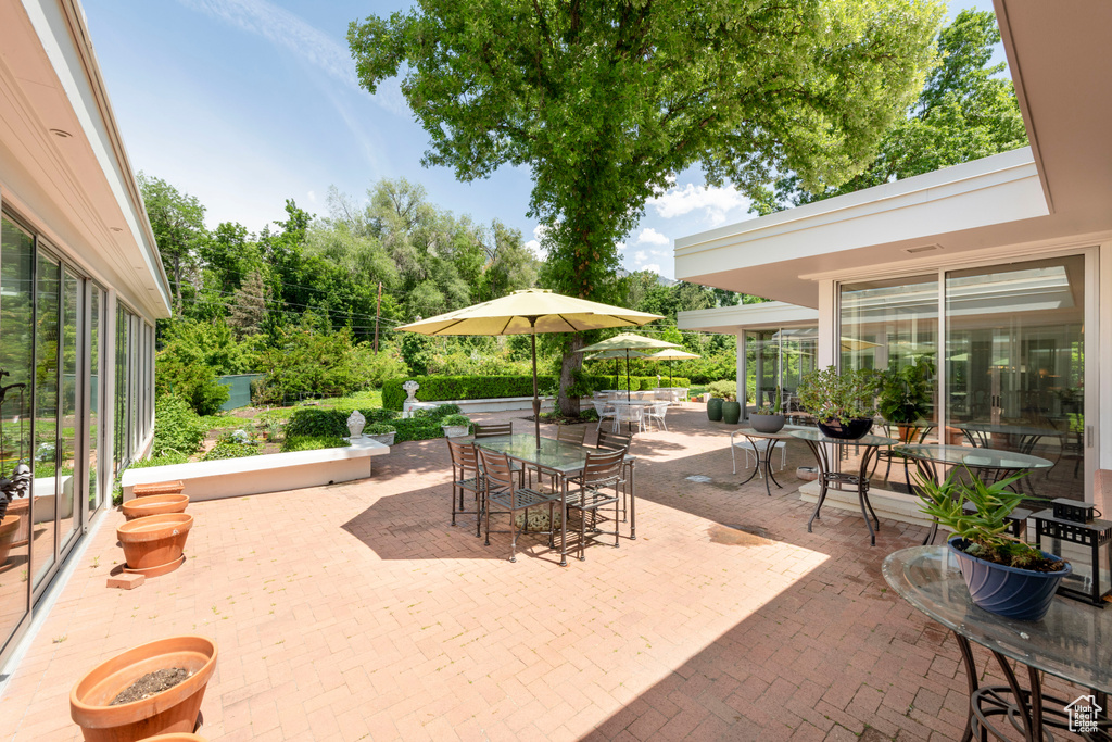 View of patio / terrace featuring outdoor dining area
