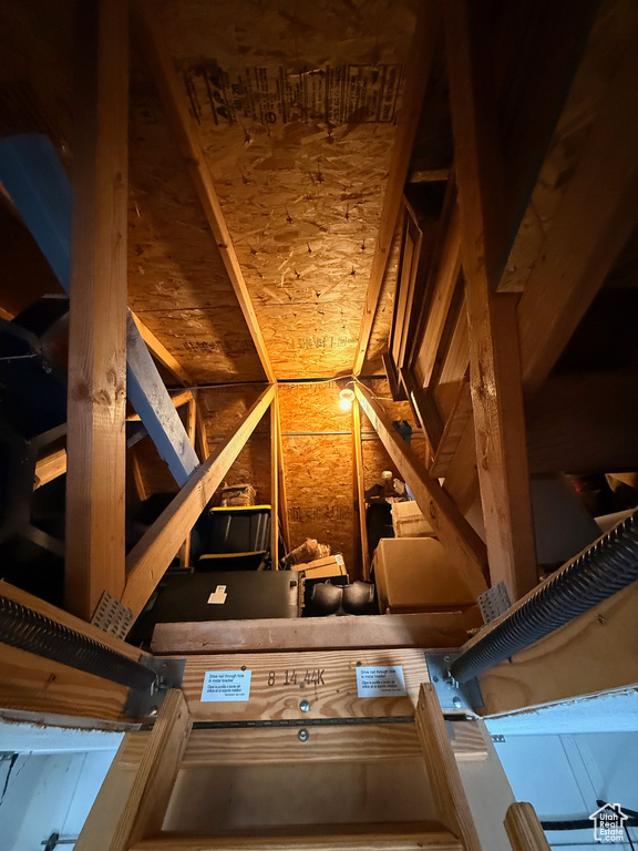 View of unfinished attic