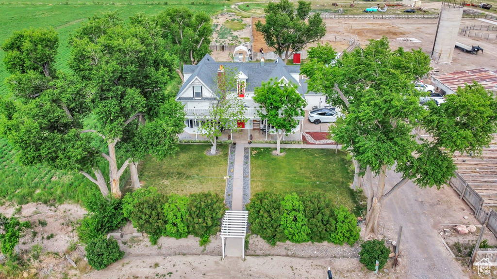 View from above of property