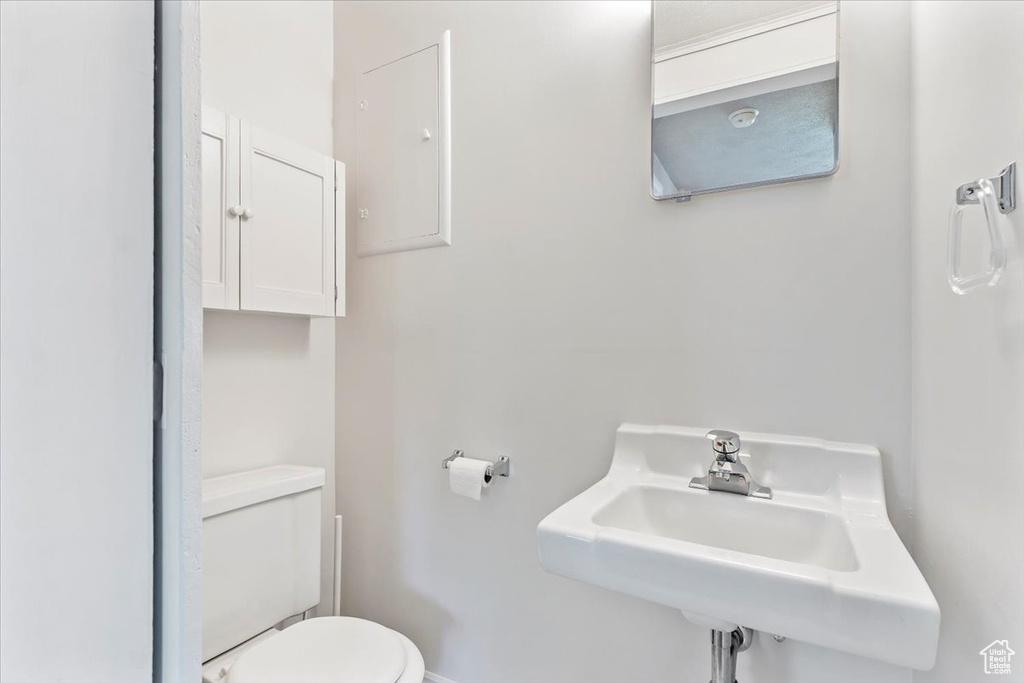 Bathroom with toilet and a sink