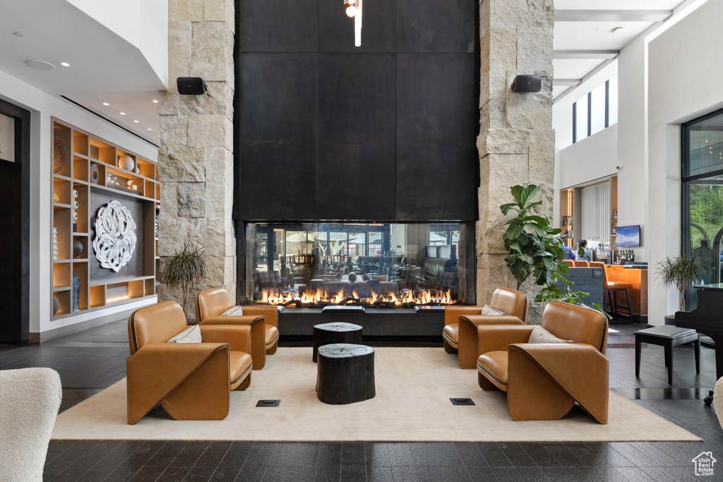 Lobby featuring a high ceiling