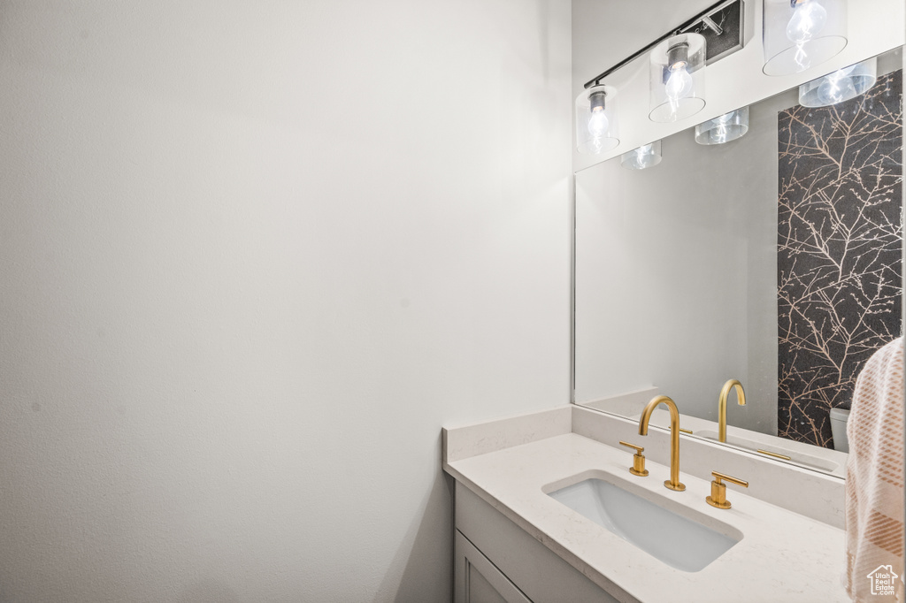 Bathroom featuring vanity
