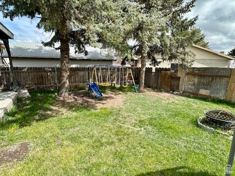 View of yard with stairs