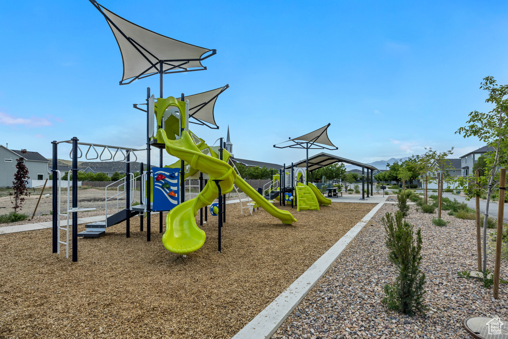 View of community jungle gym