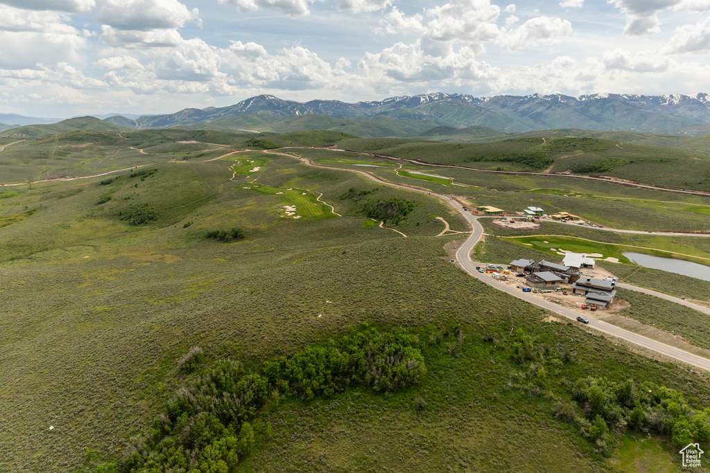 Drone / aerial view of a water and mountain view