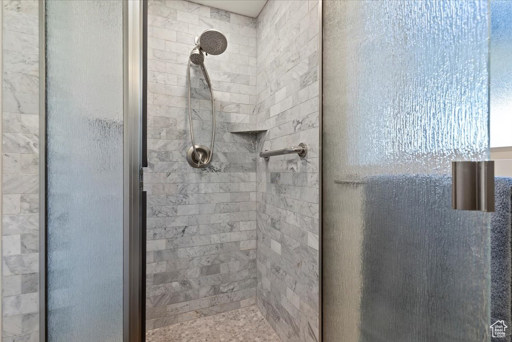 Bathroom featuring a stall shower