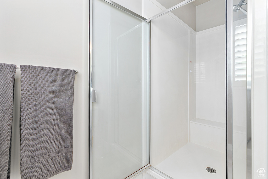 Bathroom with a shower stall