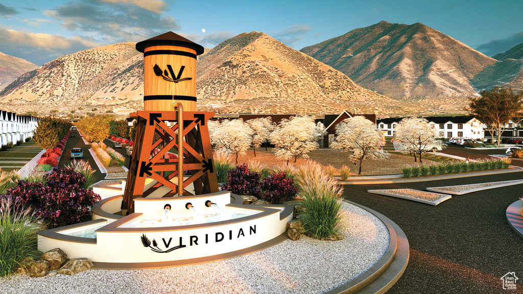 View of community featuring a mountain view