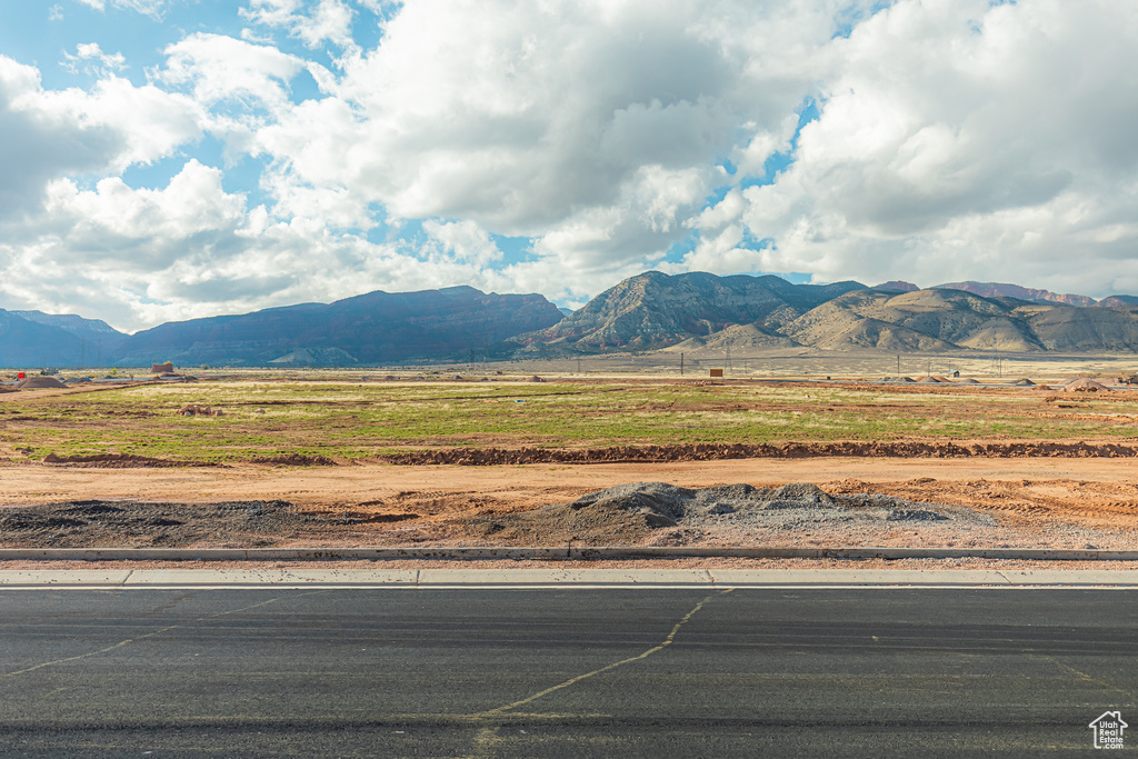 View of mountain feature with a rural view