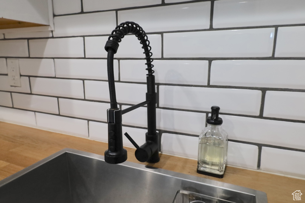 Kitchen view of a sink