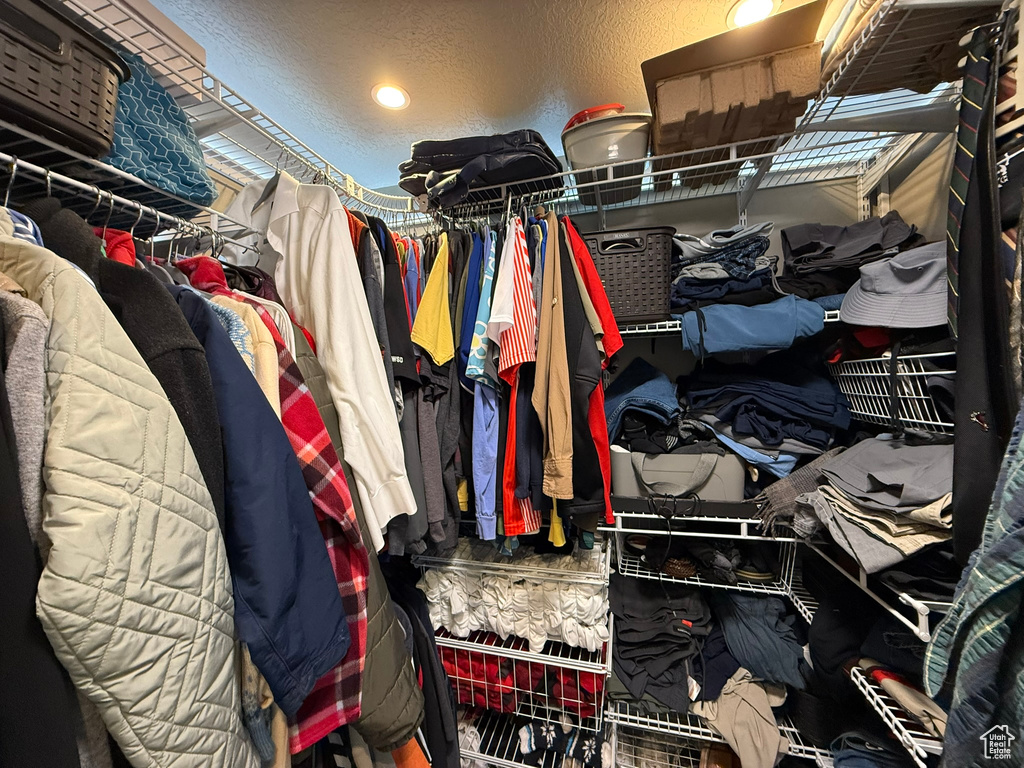 View of walk in closet