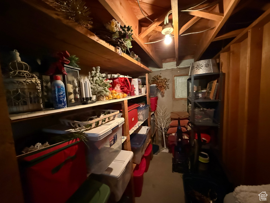 View of storage room