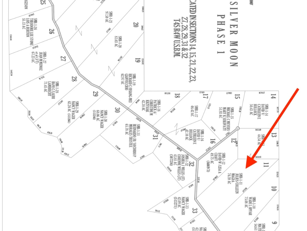Map of parcels