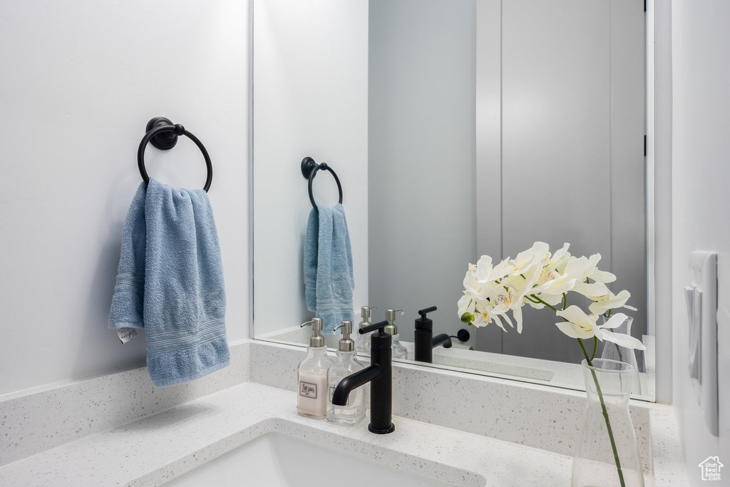 Bathroom featuring vanity