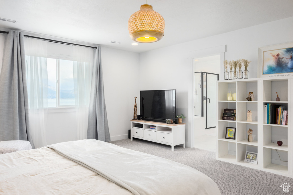 View of carpeted bedroom