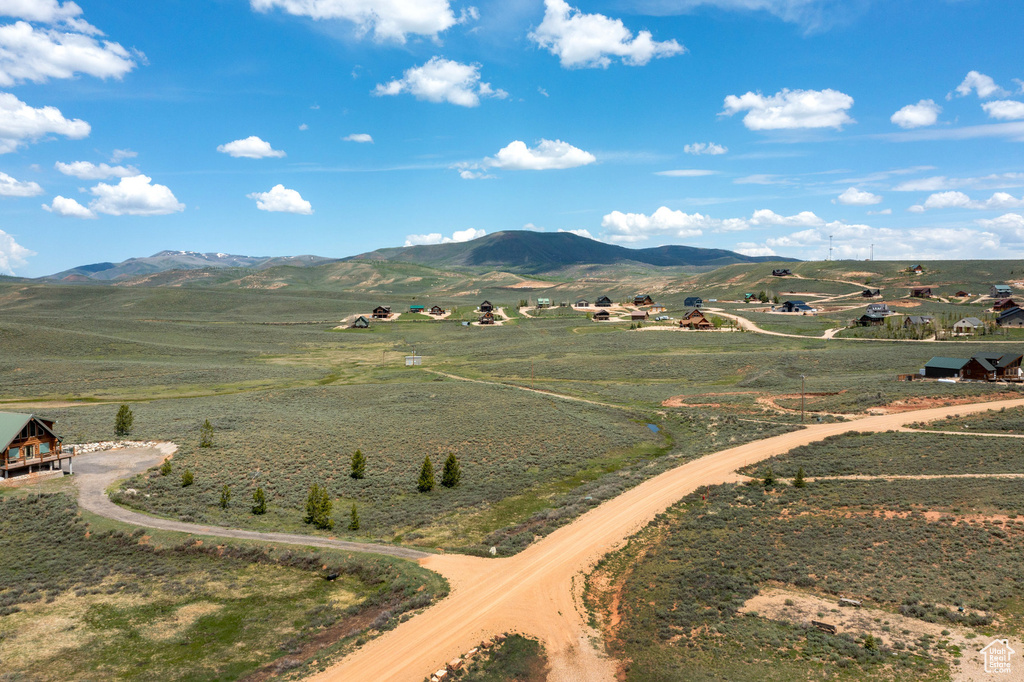 Mountain view with rural landscape