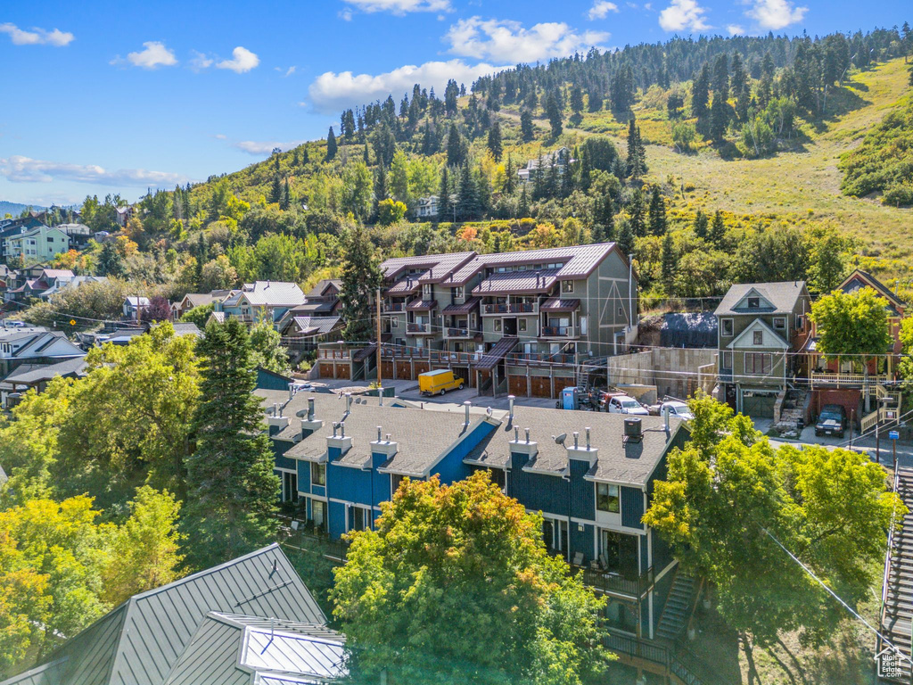 Aerial view of residential area