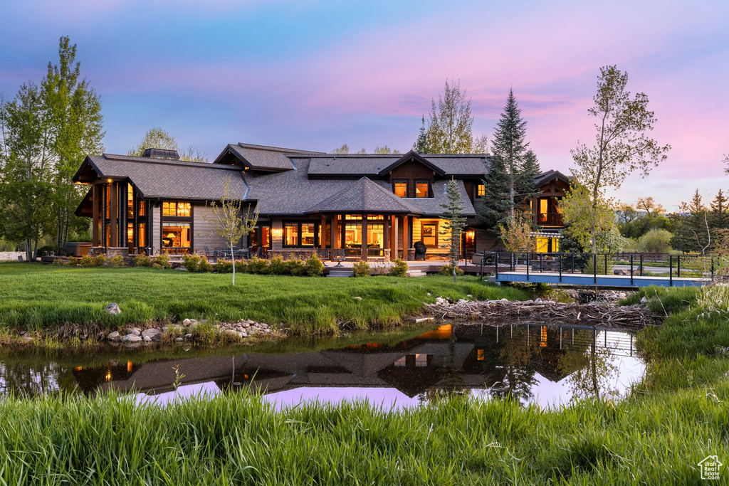 View of rear view of property