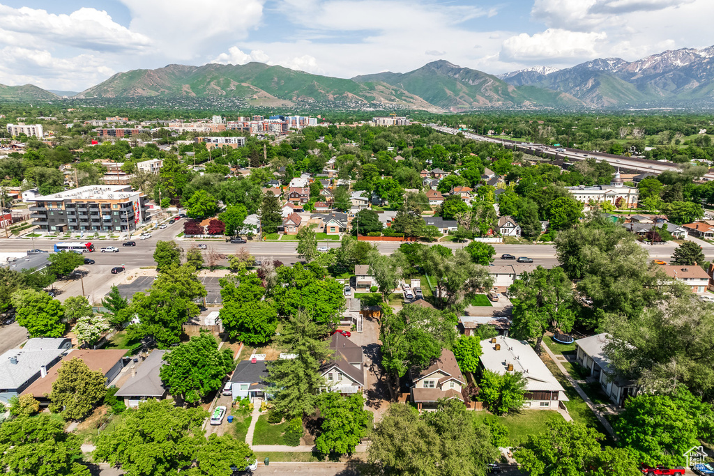 Drone / aerial view of mountains