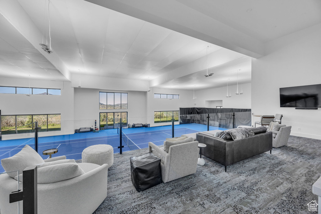 Living room with carpet
