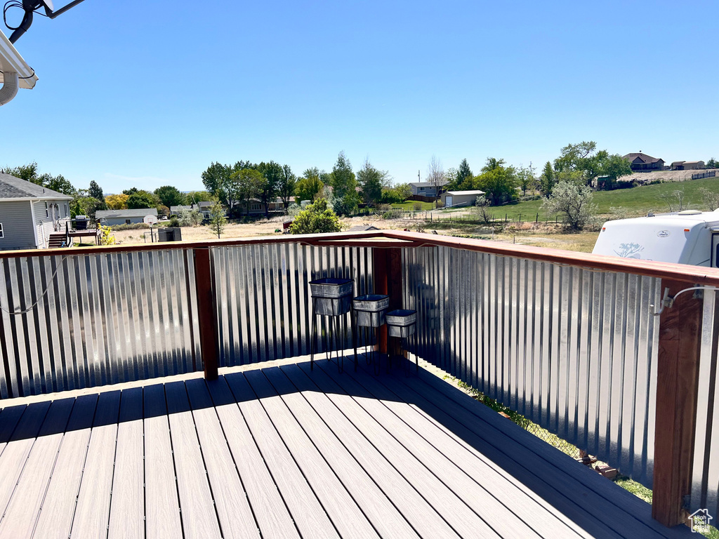View of wooden terrace