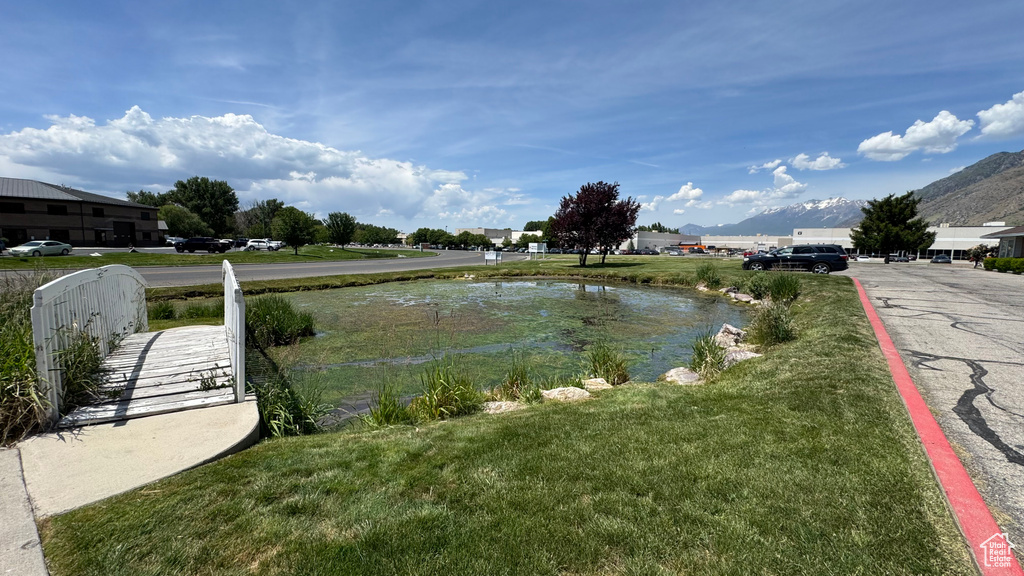 Water view with a mountainous background