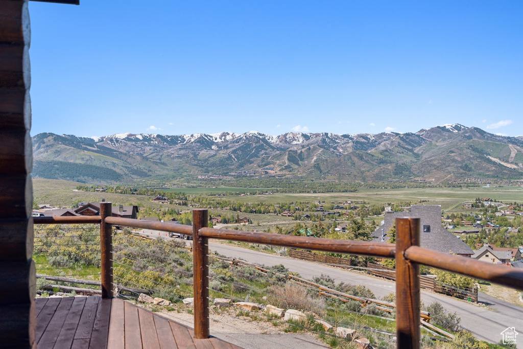 View of mountain background with rural landscape