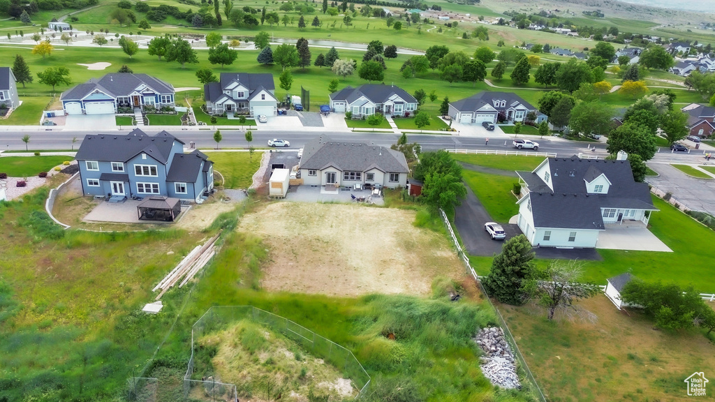 Aerial view of residential area