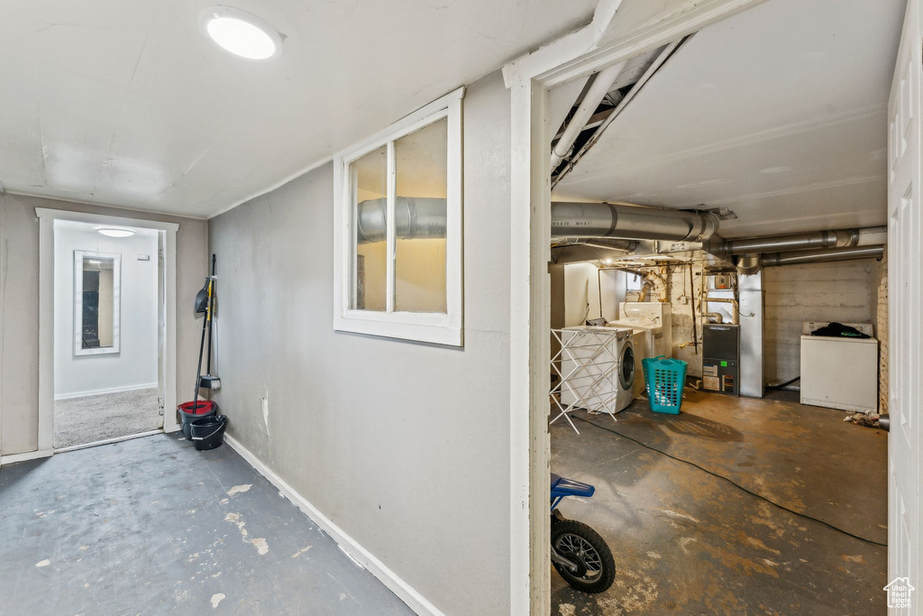 Interior space with washer / clothes dryer