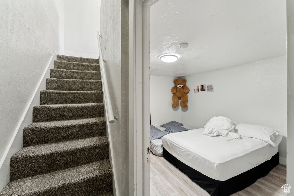 Stairs with wood finished floors
