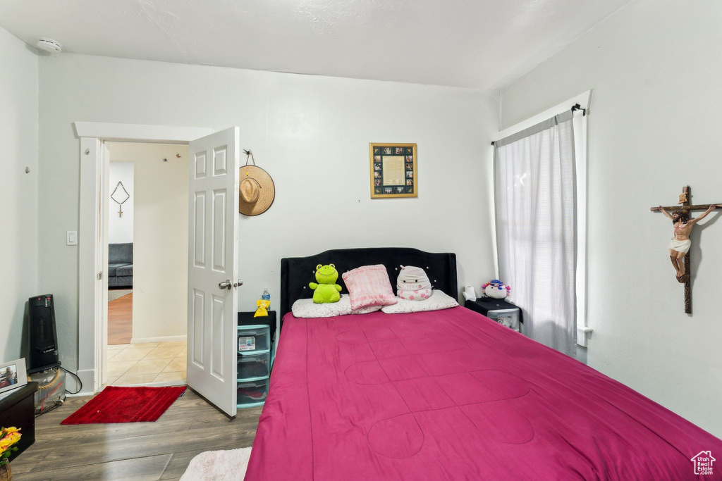 Bedroom featuring wood finished floors