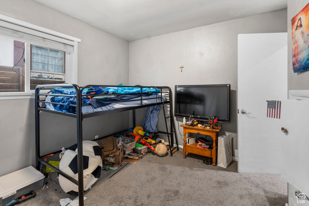 View of carpeted bedroom