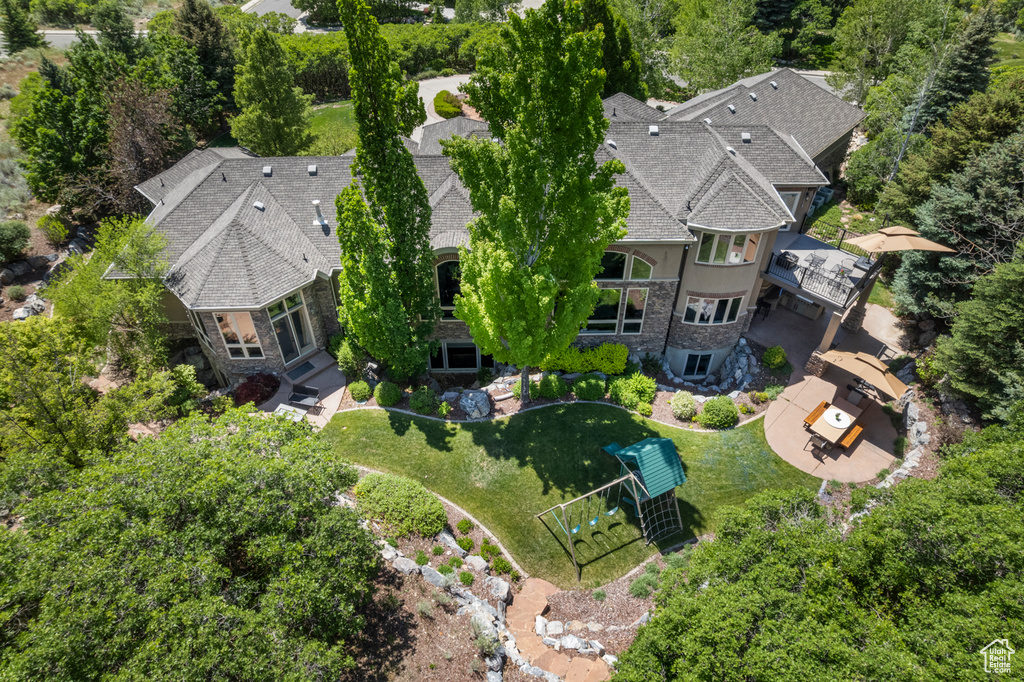 View from above of property