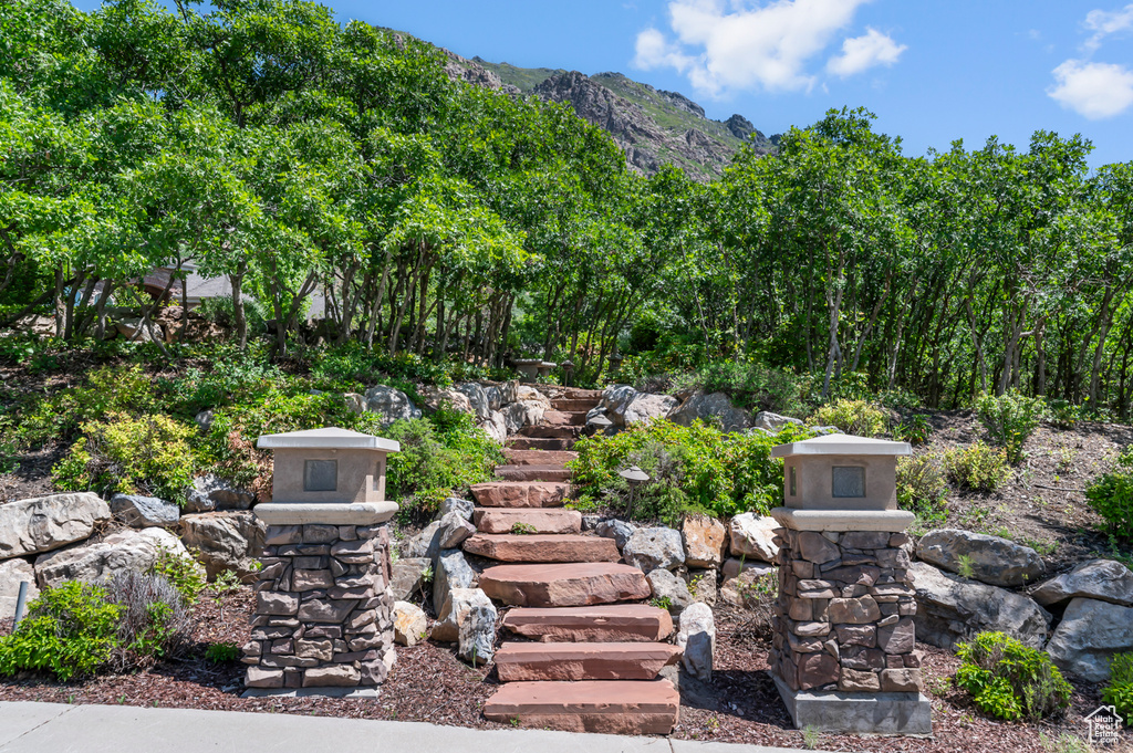 View of mountain background