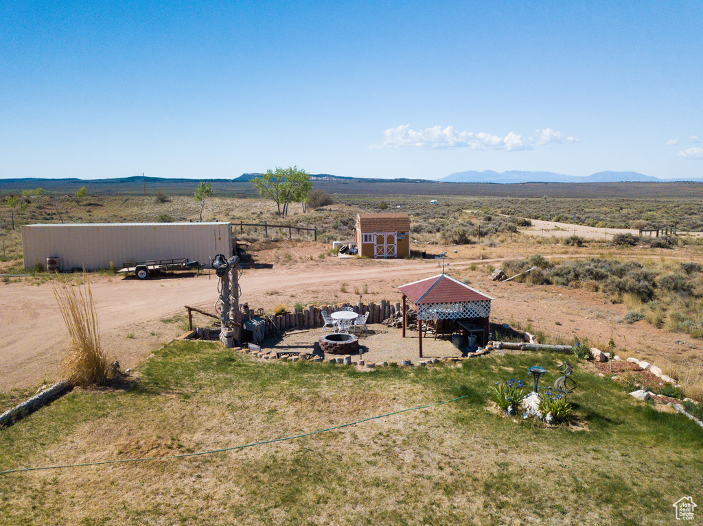 View of rural area with a mountainous background