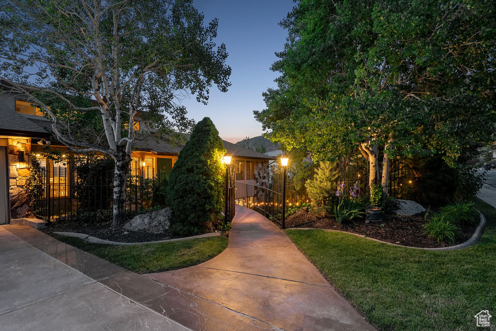 View of property hidden behind natural elements