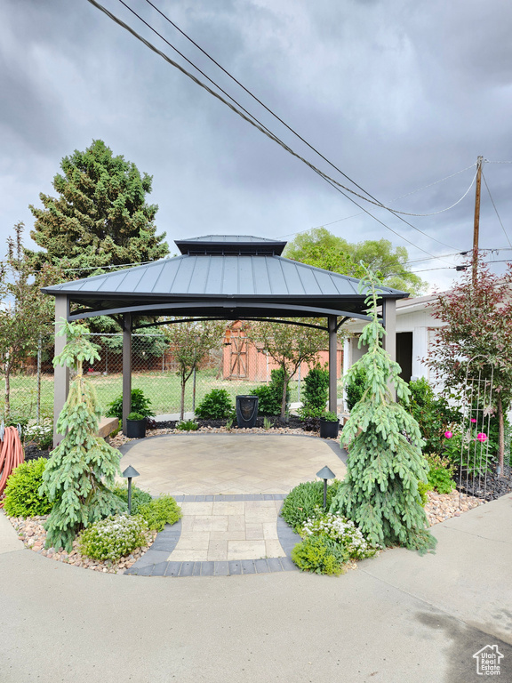 View of home\'s community featuring a gazebo