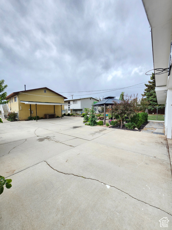 View of concrete driveway